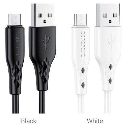 USB micro USB "BOROFONE" BX48 1M 2.4A (белый)  фото 3