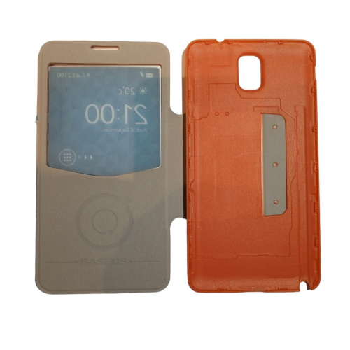 Чехол-книжка для Samsung Note 3 (N9000/N9005) (Цвет: оранжевый) "Baseus" UltraThin  фото 3