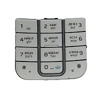 Клавиатура для Nokia 6270 нижняя с русскими буквами (серебро)