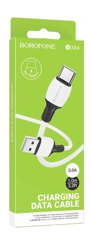 USB to Type C "BOROFONE" BX84 3.0A 1M (Цвет: белый)  фото 3