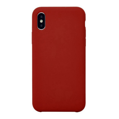 Панель для IP X/XS силиконовая Silicone Case (Цвет: бордовый)