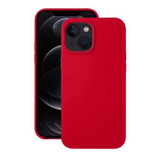 Панель для IP 13 Pro (6.1) силиконовая Silicone Case (Цвет: красный)