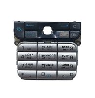 Клавиатура для Nokia 3230 с русскими буквами (серебро/черный)