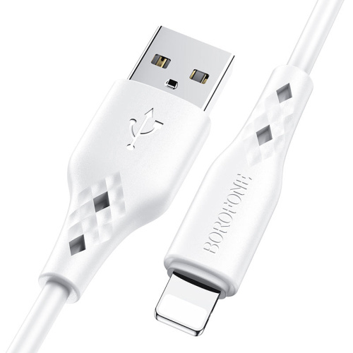 USB для IP Lighting "Borofone" BX48 1M (белый)  фото 5