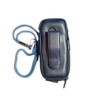 Кожаный чехол для телефона Sony Ericsson T230 "Alan-Rokas" серия "Absolut" (синий) натур. кожа