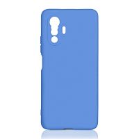 Панель для Xiaomi Poco F3 GT силиконовая Silky soft-touch (Цвет: голубой)