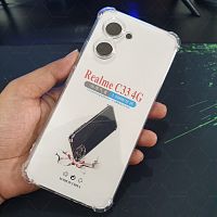 Панель для Realme C33 силиконовая с усиленными бортами (Цвет: прозрачный)
