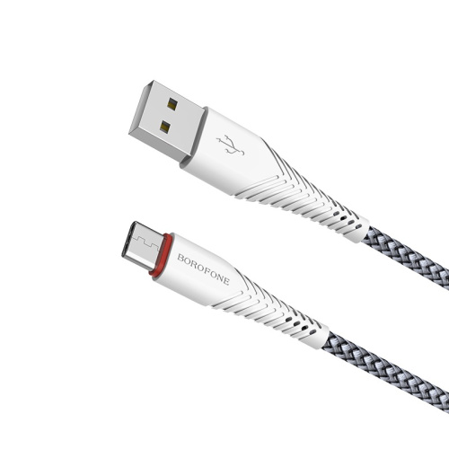 USB to Type C "BOROFONE" BX25 2.4A 1M (Цвет: белый)  фото 4
