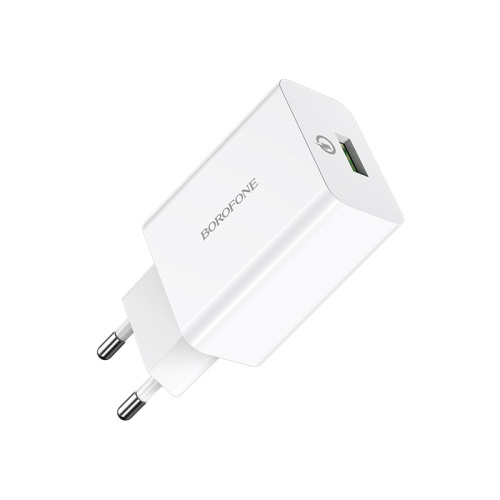 СЗУ с USB выходом 3A/18W "BOROFONE" BA21A 18W QC3.0 быстрая зарядка белый 