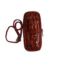 Кожаный чехол для телефона Motorola C390 "Alan-Rokas" серия "Absolut" (красный) натуральная кожа