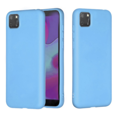 Панель для Huawei Honor 9S/Y5p силиконовая Silky soft-touch (Цвет: свтло-голубой)