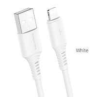 USB для IP Lighting "Borofone" BX47 1M (белый) силиконовый