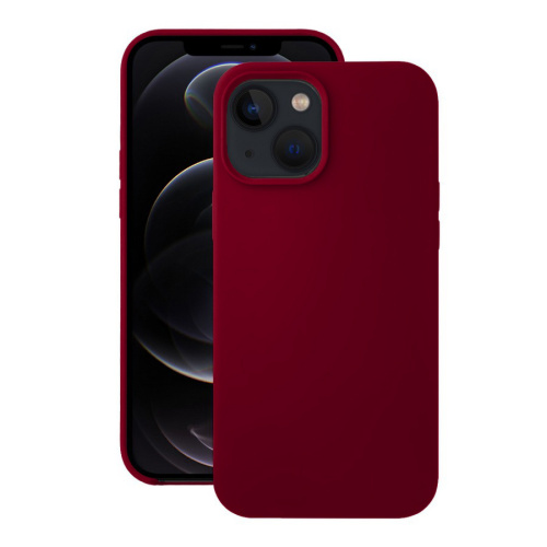 Панель для IP 13 (6.1) силиконовая Silicone Case (Цвет: бордовый)