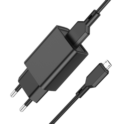 СЗУ micro USB (2,1A) "BOROFONE" BA68A + кабель micro USB  черный  фото 4