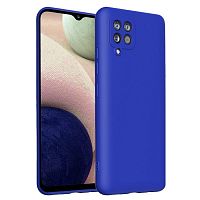 Панель для Samsung A22/M22/M32 4G (A225) силиконовая Silky soft-touch (Цвет: синий)