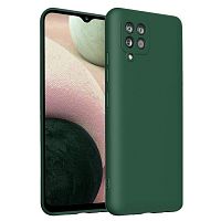 Панель для Samsung A22/M22/M32 4G (A225) силиконовая Silky soft-touch (Цвет: серо-зеленый)