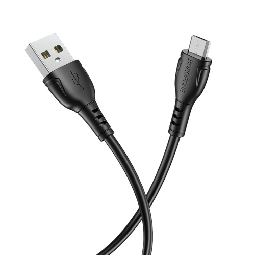 USB micro USB "BOROFONE" BX51 1M 2.4A (черный)  фото 3