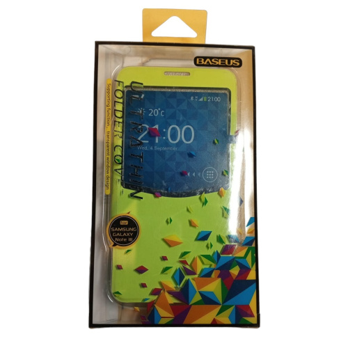 Чехол-книжка для Samsung Note 3 (N9000/N9005) (Цвет: лайм) "Baseus" UltraThin   фото 5