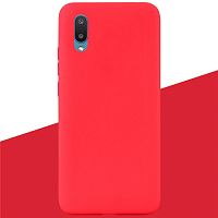 Панель для Samsung A02/M02 (A022/M022) силиконовая Silky soft-touch (Цвет: красный)