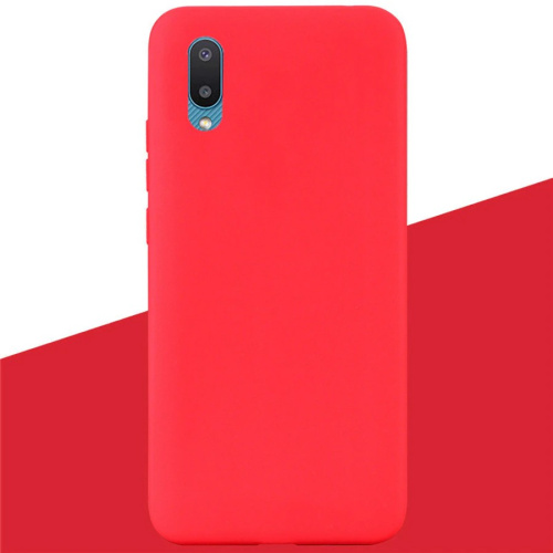 Панель для Samsung A02/M02 (A022/M022) силиконовая Silky soft-touch (Цвет: красный)