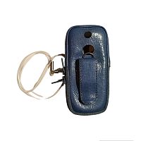 Кожаный чехол для телефона Sony Ericsson K300 "Alan-Rokas" серия "Absolut" (синий метал) натур. кожа