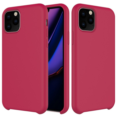 Панель для IP 12 (6.7) силиконовая Silicone Case (Цвет: бордовый)