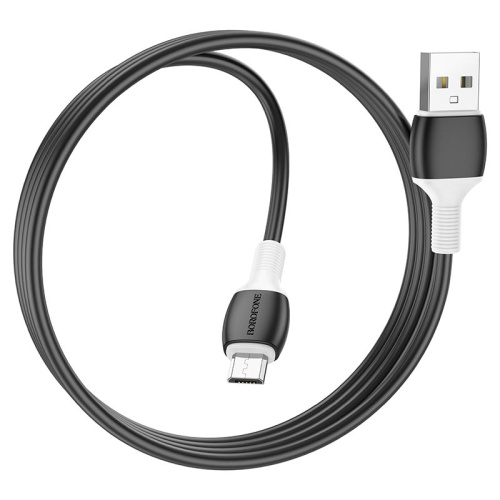 USB micro USB "BOROFONE" BX84 1M 2.4A (черный)  фото 5