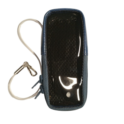 Кожаный чехол для телефона Motorola C380 "Alan-Rokas" серия "Absolut" (синий) натуральная кожа фото 3