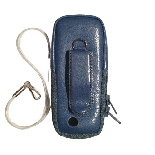 Кожаный чехол для телефона Motorola C380 "Alan-Rokas" серия "Absolut" (синий) натуральная кожа