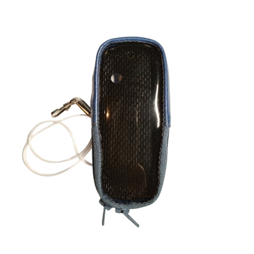 Кожаный чехол для телефона Samsung X100 "Alan-Rokas" серия "Absolut" (синий металлик) натур. кожа фото 3
