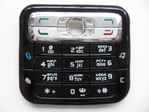Клавиатура для Nokia N73 с русскими буквами (черная)