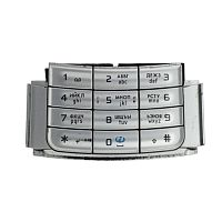 Клавиатура для Nokia N95 нижняя с русскими буквами (серебро)