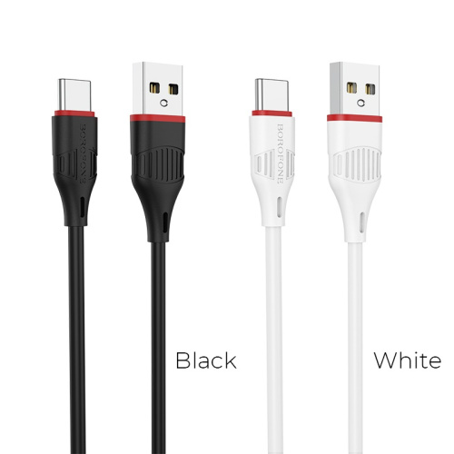 USB to Type C "BOROFONE" BX17 1M (Цвет: черный)  фото 3