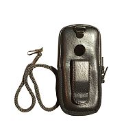 Кожаный чехол для телефона Sony Ericsson K300 "Alan-Rokas" серия "Absolut" (серый метал) натур. кожа