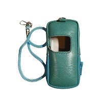 Кожаный чехол для телефона Sony Ericsson K750 "Alan-Rokas" серия "Absolut" (бирюзовый) натур. кожа