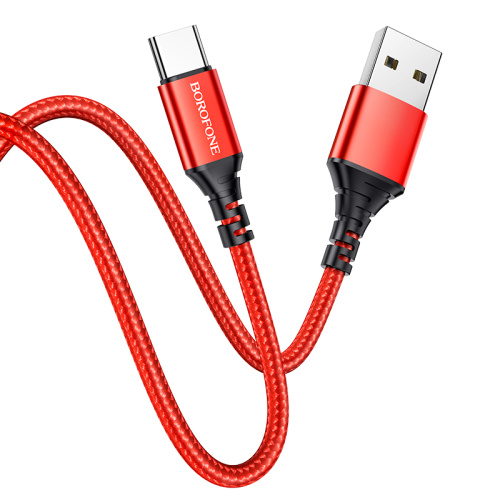 USB to Type C "BOROFONE" BX54 3,0A 1M (Цвет: красный) фото 5