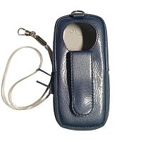 Кожаный чехол для телефона Motorola C650 "Alan-Rokas" серия "Absolut" (синий) натуральная кожа