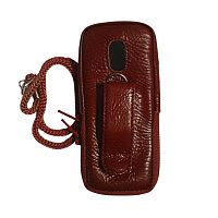 Кожаный чехол для телефона Motorola E398 "Alan-Rokas" серия "Absolut" (красный лак) натуральная кожа