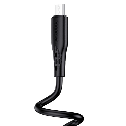 USB micro USB "BOROFONE" BX48 1M 2.4A (черный)  фото 5