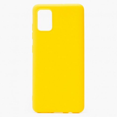 Панель для Samsung A41 (A415) силиконовая 0.33 mm (Цвет: желтый)
