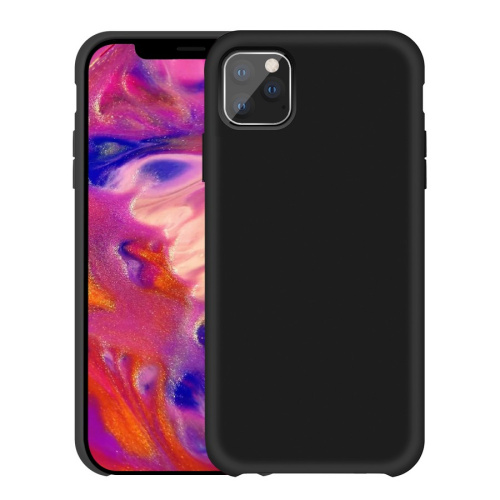 Панель для IP 12 (6.1) силиконовая Silicone Case (Цвет: черный)