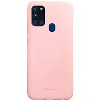 Панель для Samsung A21s (A217) силиконовая (Цвет: розовый)