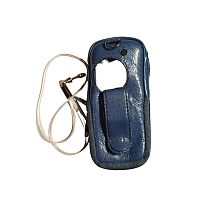 Кожаный чехол для телефона Sony Ericsson K500 "Alan-Rokas" серия "Absolut" (синий метал) натур. кожа
