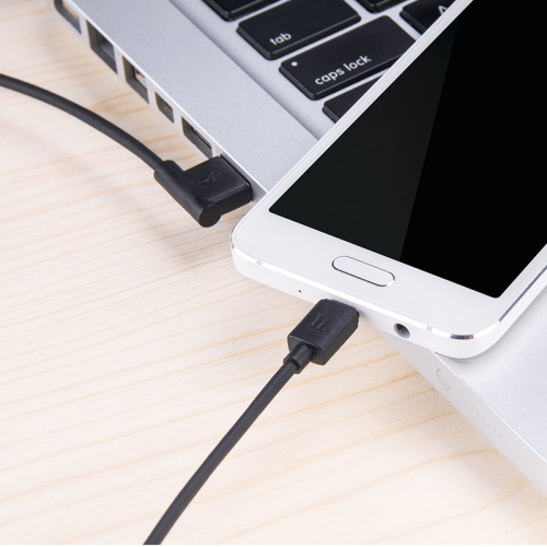 USB micro USB "HOCO" UPM10 1,2М (черный) угловой (ORIG) фото 3