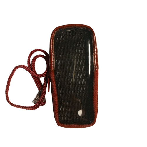 Кожаный чехол для телефона Motorola C390 "Alan-Rokas" серия "Absolut" (красный) натуральная кожа фото 3