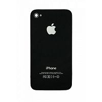 Задняя крышка для iPhone 4 (Цвет: черный) (AAA)