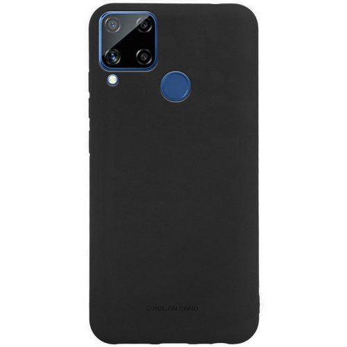 Панель для Realme C15 силиконовая (Цвет: черный)