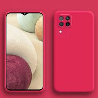 Панель для Samsung A12/M12 (A125/M127) силиконовая Silky soft-touch (Цвет: ярко-розовый)