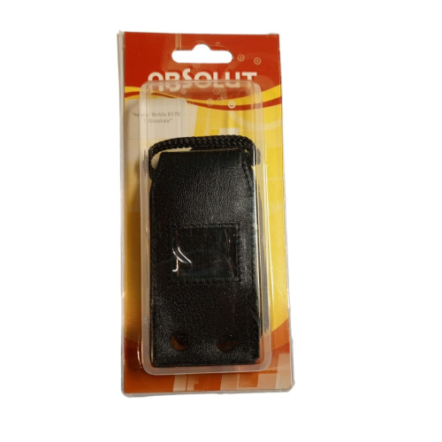 Кожаный чехол для телефона Nokia 6170 "Alan-Rokas" серия "Absolut" (черный) натуральная кожа фото 2