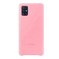 Панель для Samsung A51 (A515) силиконовая Silky soft-touch (Цвет: светло розовый)
